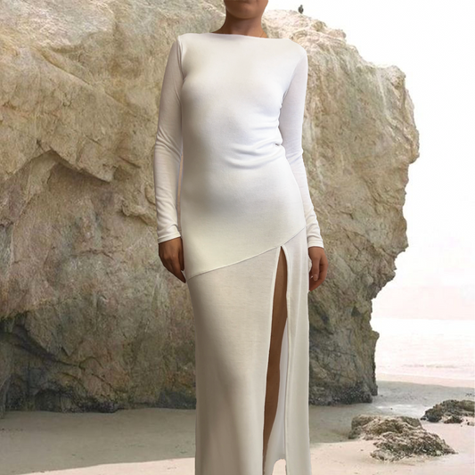 Arcina Knit Dress - White