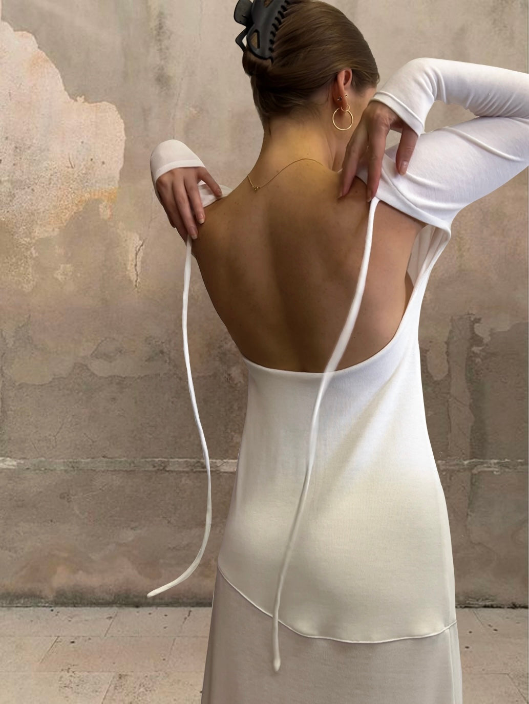 Arcina Knit Dress - White